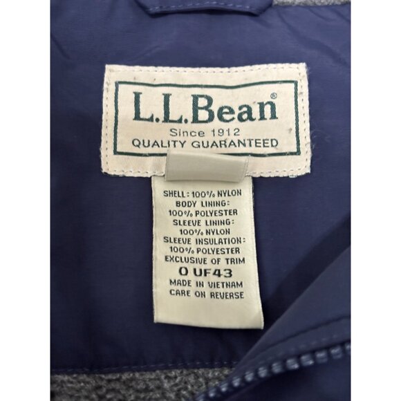 LL Bean Mens Warm Up Jacket Sz XL Fleece Lined Zip Up Nylon Outdoors Windbreaker - Picture 7 of 10